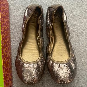 Tory Burch  glitter ballet flats